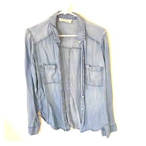 A&F light jean pocket shirt